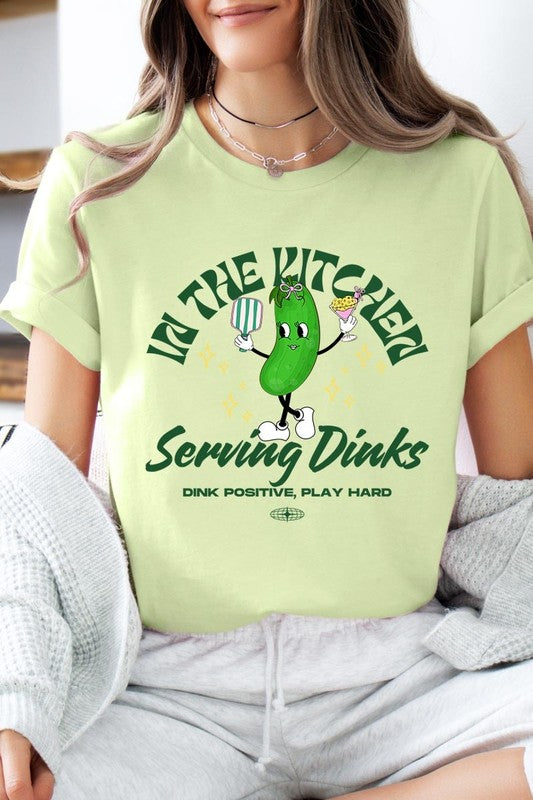 In the Kitchen Serving Dinks Pickleball Graphic T
