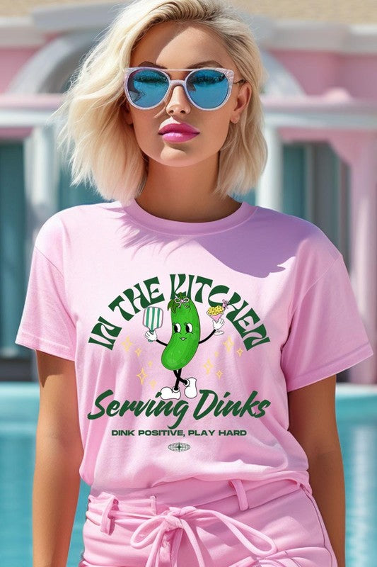 In the Kitchen Serving Dinks Pickleball Graphic T