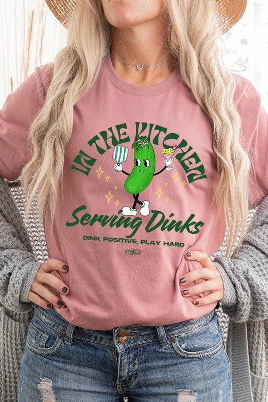 In the Kitchen Serving Dinks Pickleball Graphic T