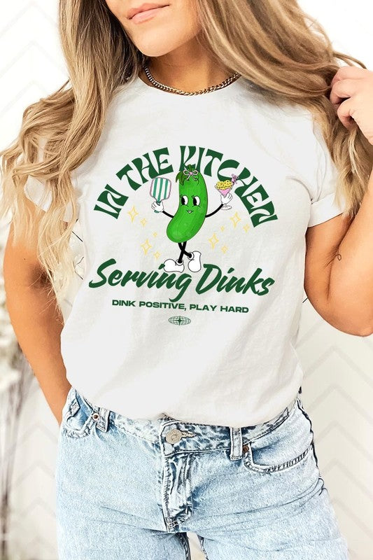 In the Kitchen Serving Dinks Pickleball Graphic T