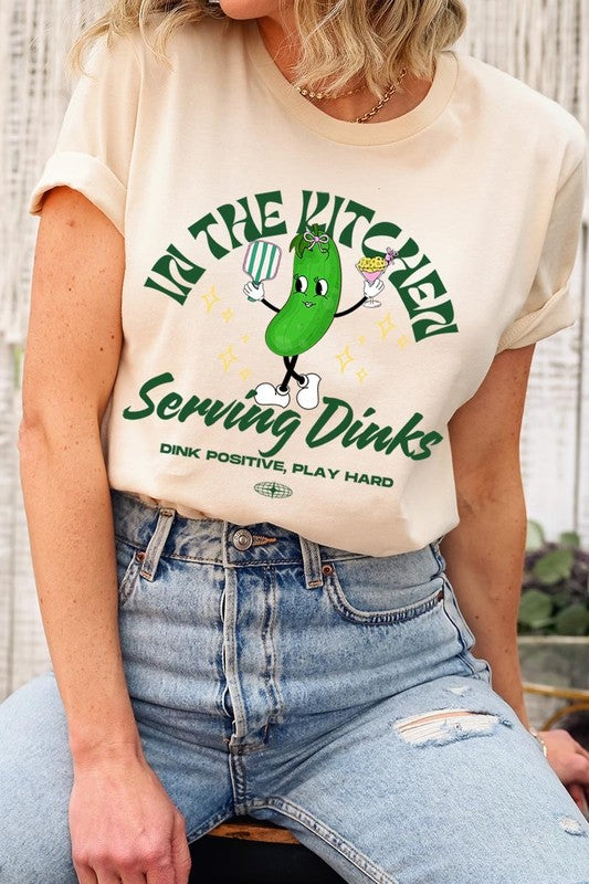 In the Kitchen Serving Dinks Pickleball Graphic T