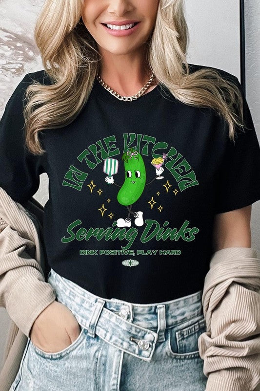 In the Kitchen Serving Dinks Pickleball Graphic T