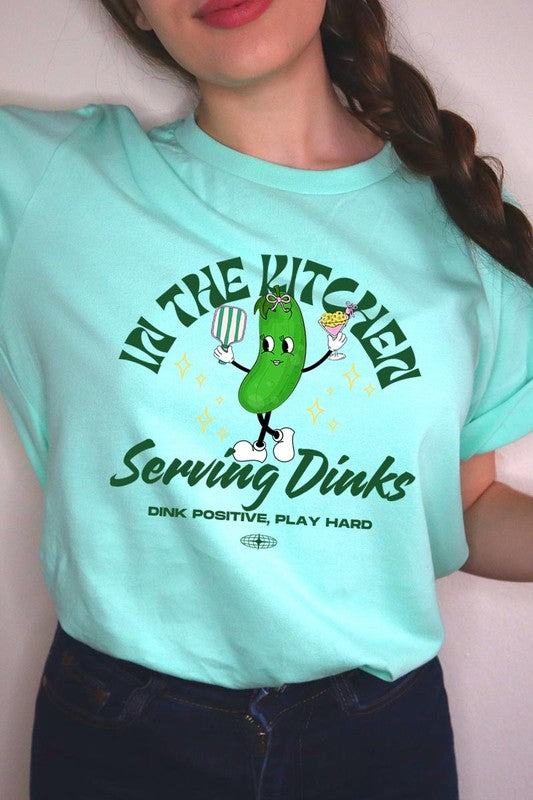 In the Kitchen Serving Dinks Pickleball Graphic T