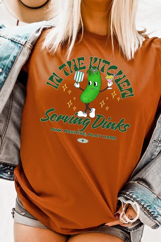 In the Kitchen Serving Dinks Pickleball Graphic T
