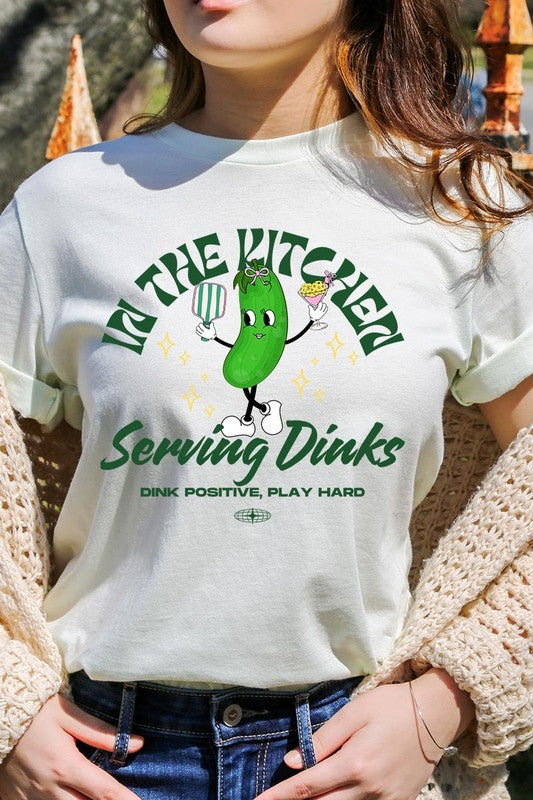 In the Kitchen Serving Dinks Pickleball Graphic T