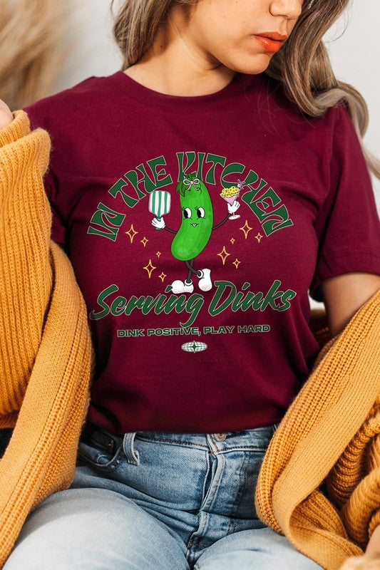 In the Kitchen Serving Dinks Pickleball Graphic T