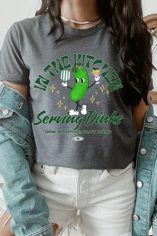 In the Kitchen Serving Dinks Pickleball Graphic T