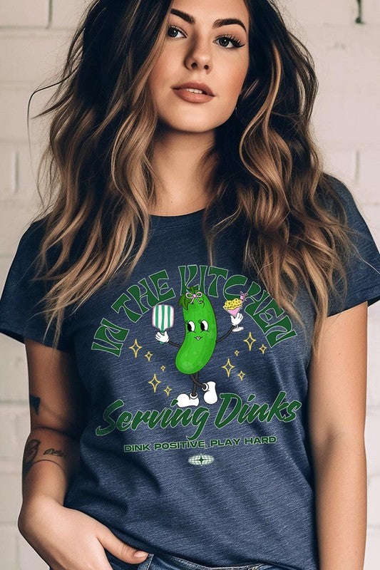In the Kitchen Serving Dinks Pickleball Graphic T